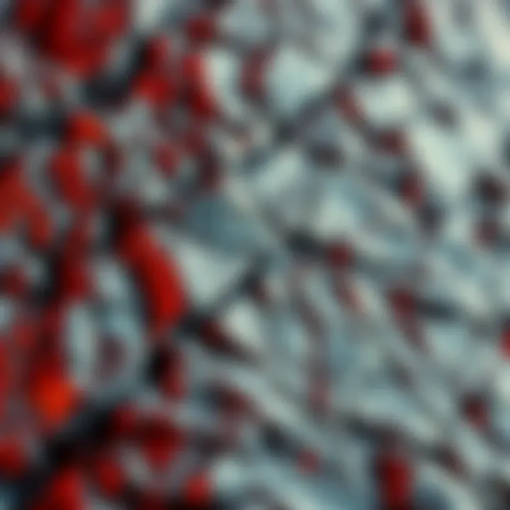 A close-up view of conductive rocks being examined, highlighting their unique textures and potential metallic features.