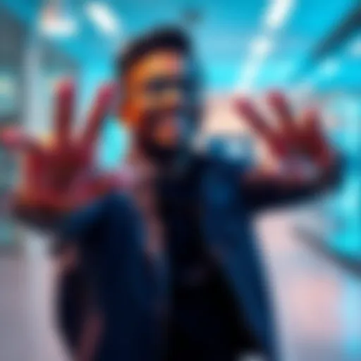 Individual confidently displaying their skills in a bright environment