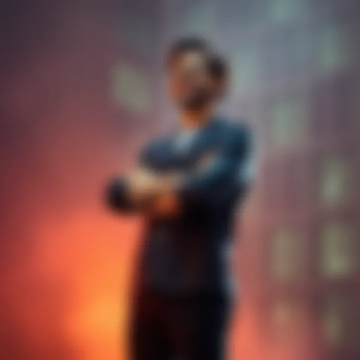 Confident person standing tall A person with a confident stance, arms crossed, smiling and looking forward, symbolizing self-assurance and positivity.