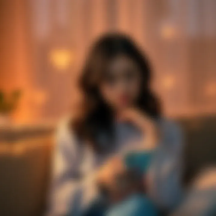 A woman looking thoughtful while holding her phone, reflecting on her feelings about her boyfriend's mixed signals, sitting in a cozy room.
