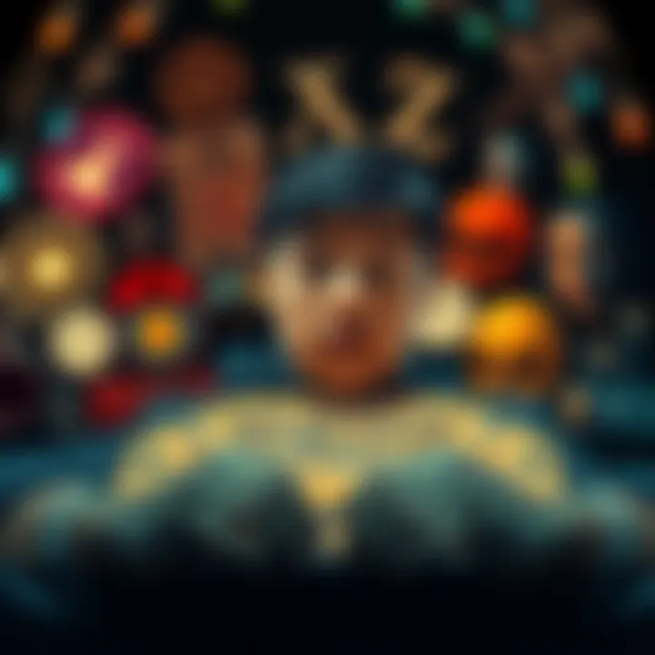 A person surrounded by symbols of conspiracy theories and superstitions, looking puzzled as they interact with a Ouija board.