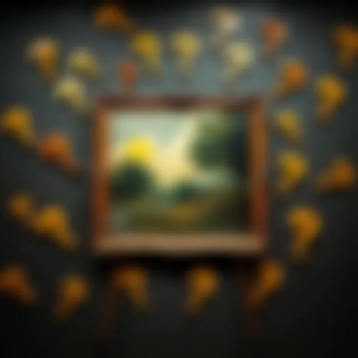 Confusion Over Painting Attribution The painting 'Unraveling Bolero' by Anne Adams, surrounded by question marks representing confusion over its true artist