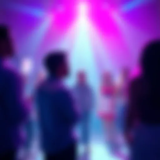 A group of people at a party looking happy but one person stands apart, appearing lonely, illustrating emotional disconnection despite being surrounded by others.