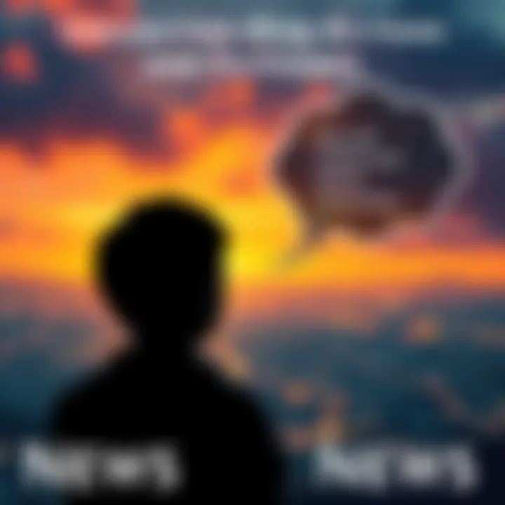 A person reflecting on their past choices and their current life situation, with a thought bubble showing past actions linking to present outcomes.