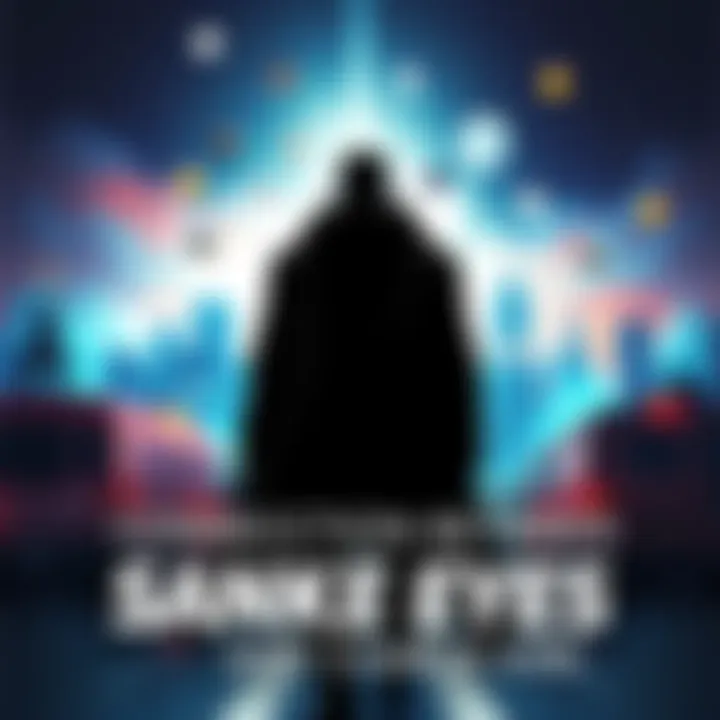 A cinematic scene illustrating themes of mystery and assassination, featuring a shadowy figure in a cityscape reminiscent of the 1998 film Snake Eyes, with a hint of modern elements symbolizing curren...