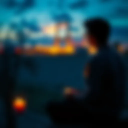 A person sitting quietly by a candle, reflecting on memories of a loved one who passed away, symbolizing emotional encounters with the deceased.