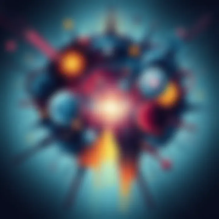 A Thought-Provoking Illustration of Consciousness An abstract representation of consciousness exploring the interplay between mind and reality