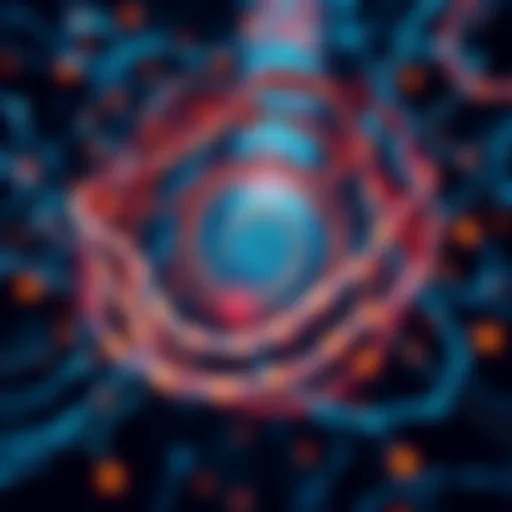 An abstract representation of Toroidal Recursive Consciousness, showing interconnected loops symbolizing consciousness and time.