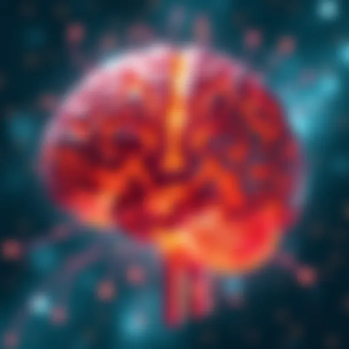 Concept of Consciousness Visualization An abstract representation of consciousness with a brain and cosmic elements, highlighting the mystery of AI sentience and the universe.