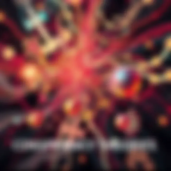 Understanding the Chaos of Conspiracy Theories An abstract representation of conspiracy theories with swirling patterns and symbols signifying complexity and confusion