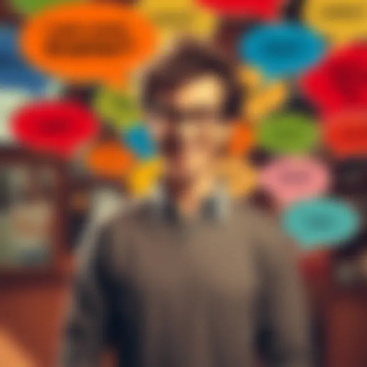 Conspiracy Kramer, a character from Seinfeld, stands confidently with a quirky smile, amidst a backdrop of colorful conversation bubbles representing fan discussions about the show and Seedance 2 AI t...