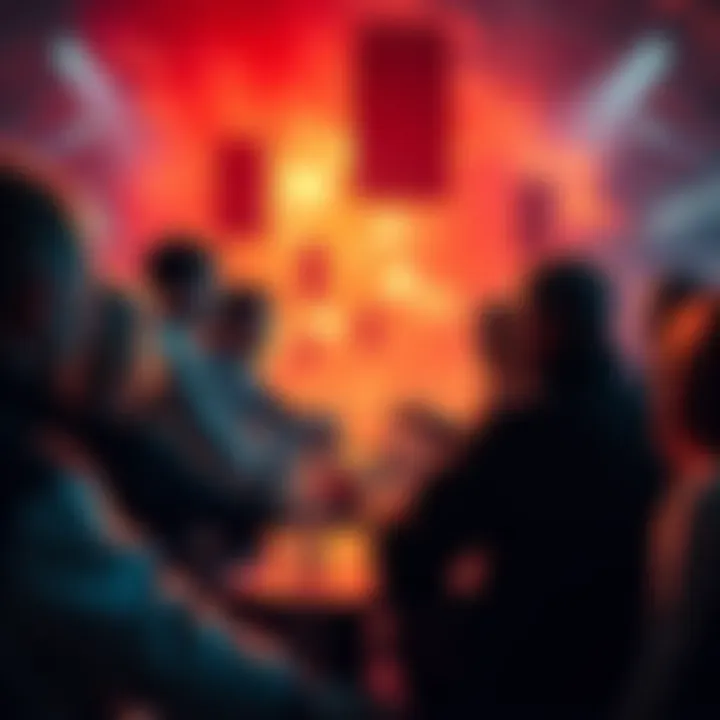 Conspiracy Theory Discussion A group of people sharing ideas about conspiracy theories in a lively discussion