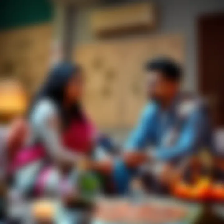 Two astrologers, Abhigya Anand and Navneet Chitkara, engaged in a consultation session with a client. The setting is calm with astrological charts around them.