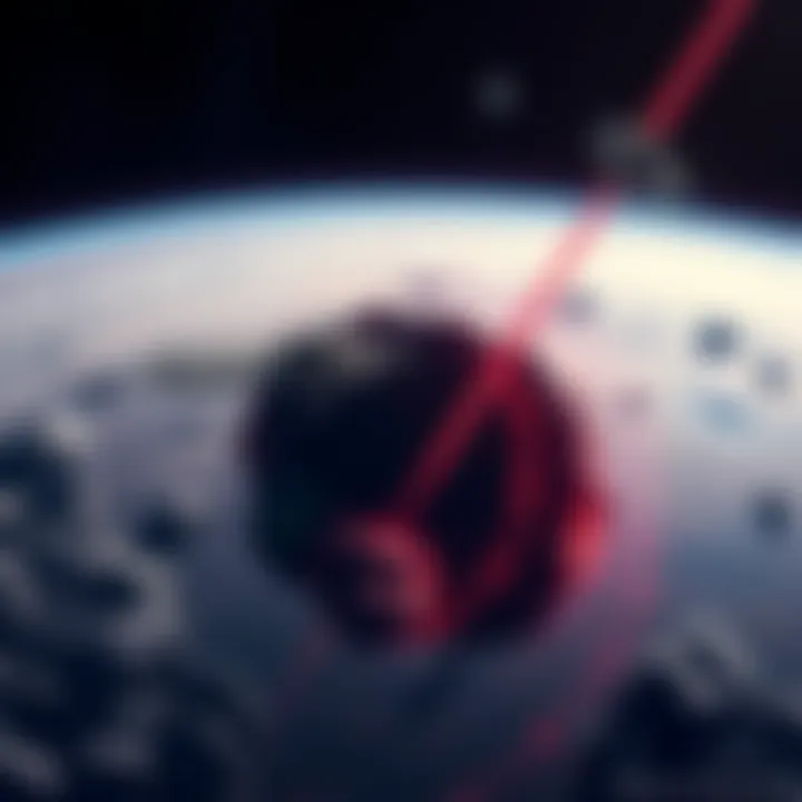 Contact with 3l/Atlas A visual representation of a spacecraft potentially making contact with the comet 3l/Atlas, surrounded by stars and space elements.