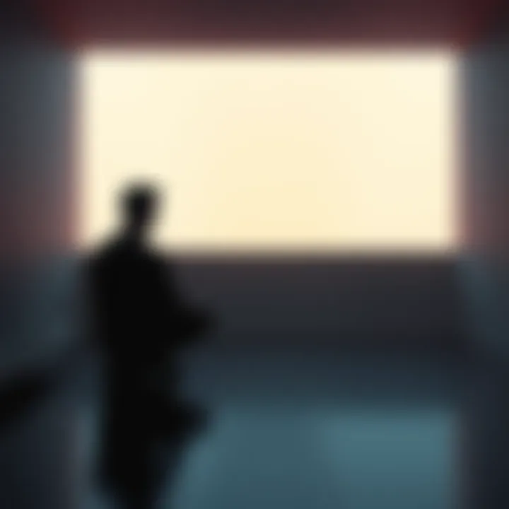 A person sitting alone in a quiet room, deep in thought about their own existence and self-awareness.
