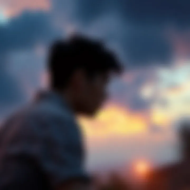 A person pondering questions in a serene environment