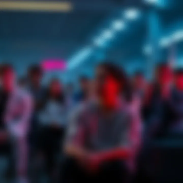 A person sitting alone, looking contemplative, while others look on with mixed reactions of attraction and disinterest.