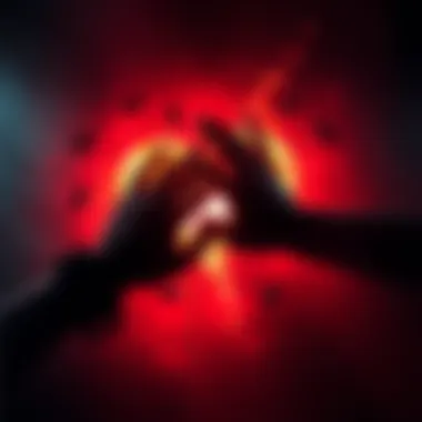 A visual representation of love and light clashing with shadows and darkness, symbolizing the struggle between positive and negative forces in society.