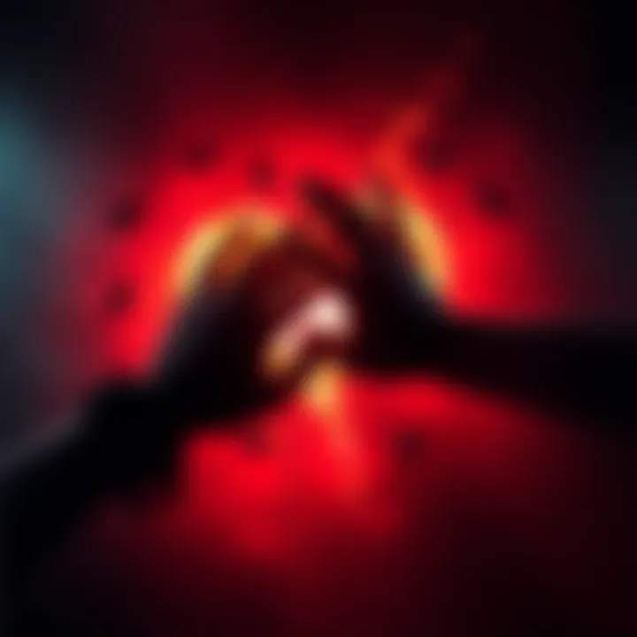 A visual representation of love and light clashing with shadows and darkness, symbolizing the struggle between positive and negative forces in society.