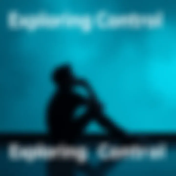 A person sitting quietly, deep in thought about control over their body and mind, surrounded by a calm atmosphere.