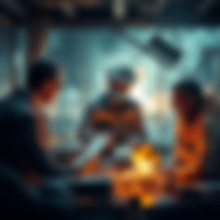 Experts discussing evidence of controlled demolition in a serious meeting