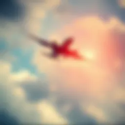 A blurry photograph showing a plane and a mysterious object in the sky taken in the UK during the 1990s.