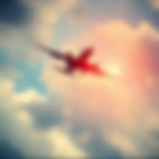 A blurry photograph showing a plane and a mysterious object in the sky taken in the UK during the 1990s.