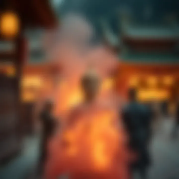 Controversial Film Still A dramatic scene from the film showcasing its challenge to Buddhist concepts