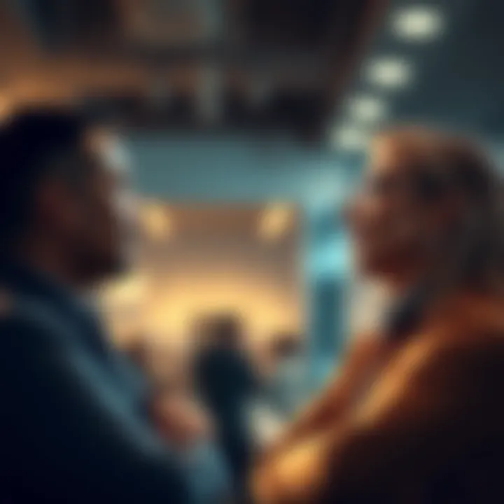Two people engaged in a conversation, nodding in agreement while talking about a shared idea, conveying understanding.