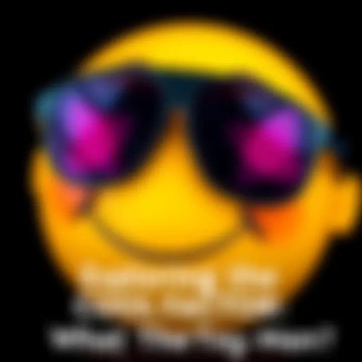 A close-up of the 😎 emoji, showcasing the confident expression with sunglasses, symbolizing a relaxed attitude.