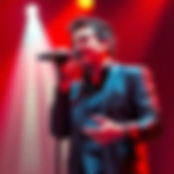 Corey Feldman singing at a concert, expressing his views on Hollywood issues