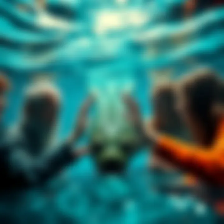 A creature or object seen in the waters of Corfu Island, with a split view showing opinions from a zoologist and locals discussing its identity.