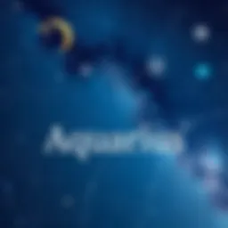 Cosmic Insights for Aquarius A starry sky with zodiac symbols representing Aquarius, highlighting celestial influences and guidance for the sign.