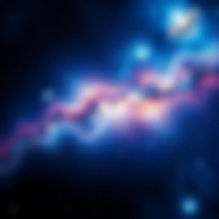 Cosmic Reflection on Souls A vast universe backdrop with stars and galaxies, depicting thoughts of souls after the universe's end