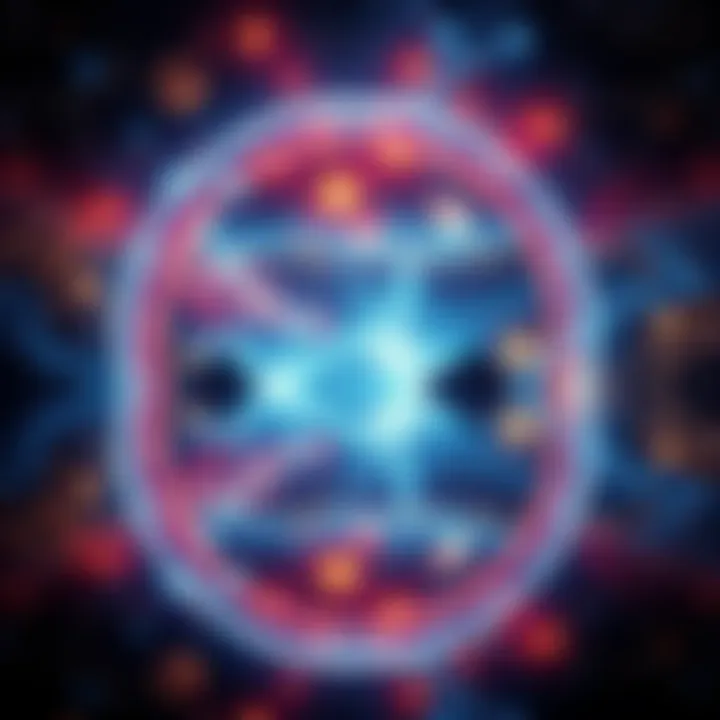 A mesmerizing depiction of the universe reflecting human consciousness, symbolizing the connection between reality and déjà vu