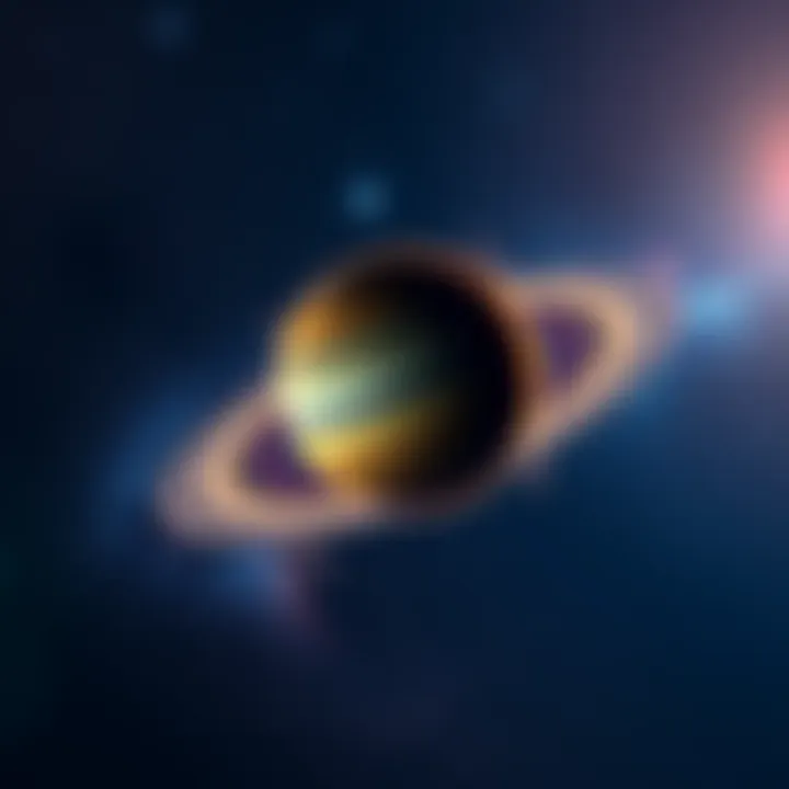 Cosmic Reflections A mesmerizing illustration of Saturn and its rings amidst a starry sky, symbolizing personal transformation and chaos during Saturn return.