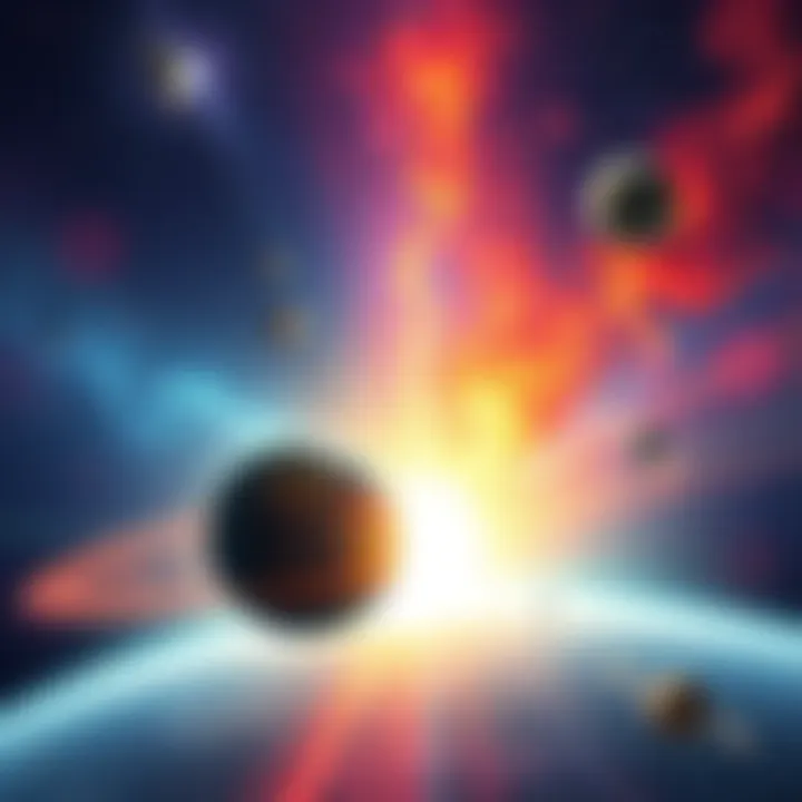 A vibrant cosmic scene showing stars and planets in motion, symbolizing a major cosmic shift impacting Earth.