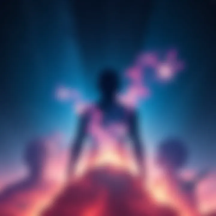 A silhouette of a person surrounded by a cosmic background, representing a shift in awareness after death.