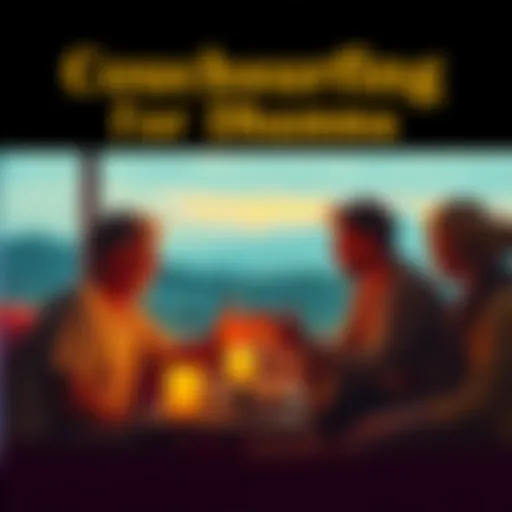 A group of people sharing experiences and support while traveling, with a focus on dhammic values.