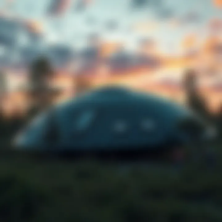 A large, unidentified object resting in a remote area of Coulhart, surrounded by trees and people examining it.