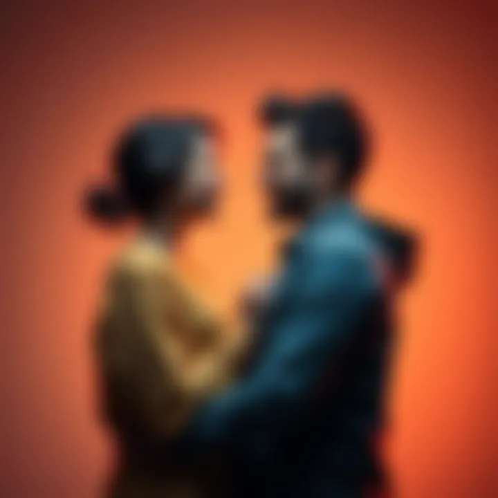 A couple standing close together, smiling and looking into each other's eyes, representing physical compatibility and connection in a romantic relationship.
