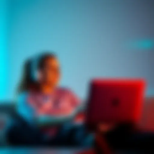 Young couple using video call on a laptop to maintain their long-distance relationship