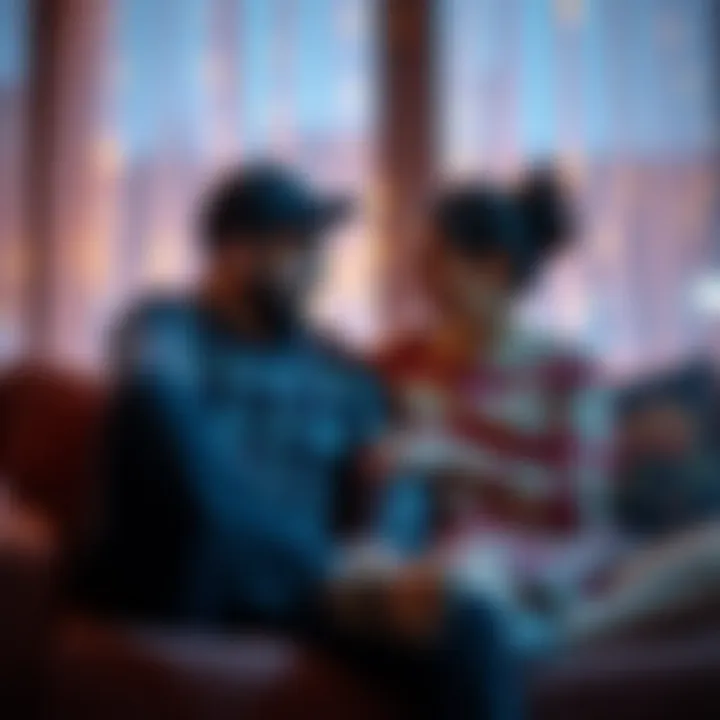 A couple sitting together in a cozy setting, reflecting on their relationship and discussing the idea of marriage.