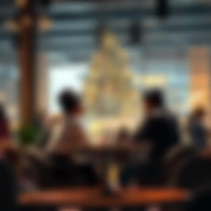 A man and woman sitting at a table, engaged in a deep conversation about their relationship preferences