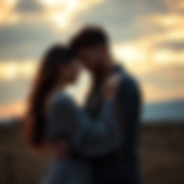 A couple sharing an intimate moment in a serene outdoor setting, reflecting connection and understanding.