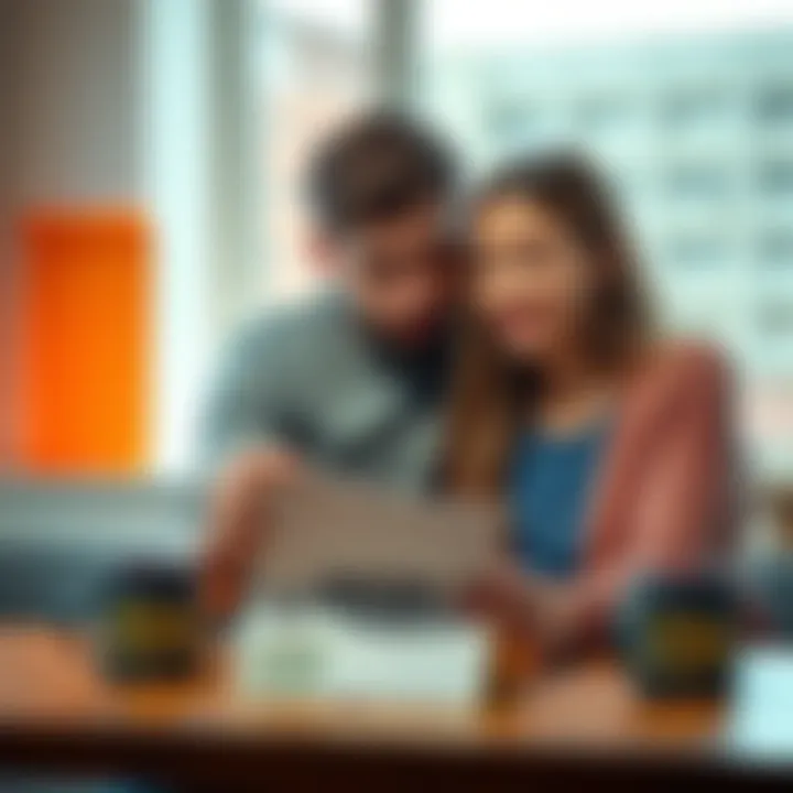A couple discussing their plans for 2026, sitting at a table with a calendar and coffee mugs