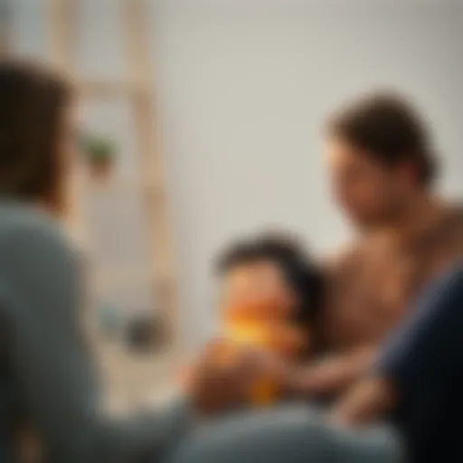 A thoughtful couple sits together, looking at a baby toy, symbolizing their hopes for children and future family.