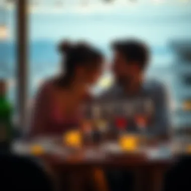 Couple enjoying a romantic dinner A couple sharing a romantic dinner, highlighting the emotional connection often seen in Pisces relationships.