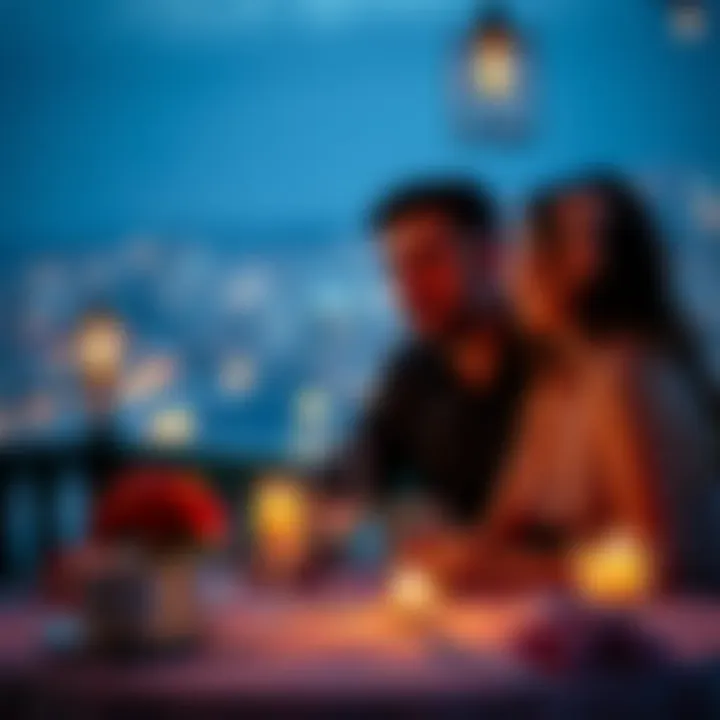 A couple chatting over a candlelit dinner, showcasing a Capricorn and their partner sharing a special moment together.