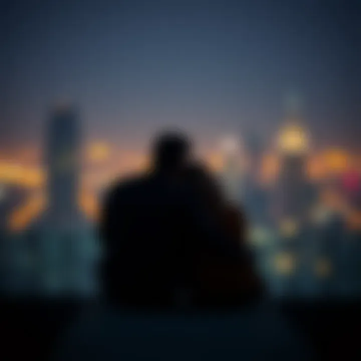 A couple sitting close together in a quiet setting, reflecting on their feelings without distractions, embodying peace and connection